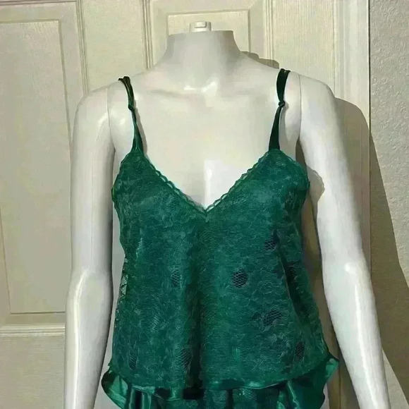 Vintage Victoria’s Secret Gold Label 3 Pc Set Robe Kimono Lace Satin Panties Top - Picture 9 of 16